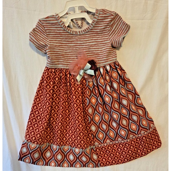Bonnie Jean Other - Bonnie Jean Toddler Girls Floral Red Peach Blue Dress‎ 3T